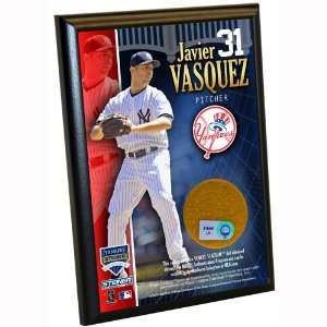  MLB New York Yankees Javier Vasquez 4 by 6 Inch Dirt 