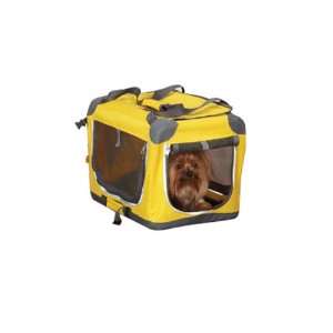   Gear Nylon Pioneer Soft Dog Crate, XX Small, Yellow: Pet Supplies