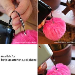 Fur smartphone cellphone CHARM STRAP String KEY CHAIN  