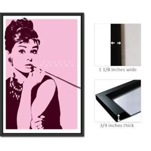  Framed Audrey Hepburn Cigarello Pink Poster FrPp31482A 