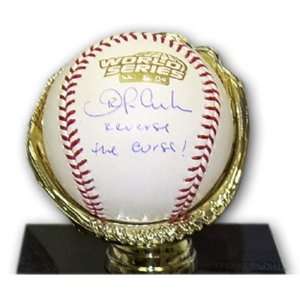  Signed Orlando Cabrera Baseball   with Curse Inscription 