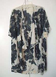 NWT Coldwater Creek Elbow Length Sleeved Printed Duster  