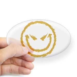  Sticker Clear (Oval) Smiley Face Smirk 