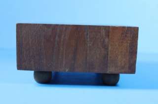 Vintage Small Footed All Wood Chopping Block Cutting Board  