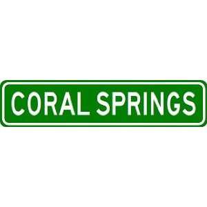 CORAL SPRINGS City Limit Sign   High Quality Aluminum  