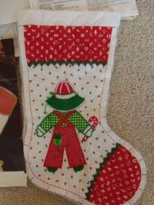 Vtg LOT Christmas Needlecrafts Pattern Felt Stocking Embroidery Lee 