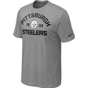  Pittsburgh Steelers Heathered Grey Nike Arch T Shirt 