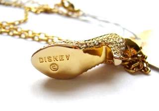 Disney Couture Kidada Gold Cinderella Slipper Necklace  