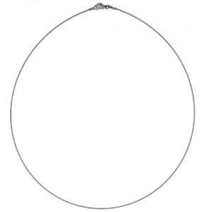   18K Gold White Twisted Wire 0.7mm Necklace 16 Inch CleverEve Jewelry