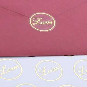  Gold Love Envelope Seals (pack of 50) 