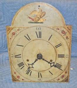 Antique 8 Day Wood Works Silas Hoadley Grandfather Clock Movement 