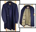 1,850 GUCCI TRENCH LONG JACKET COAT DOUBLE BREASTED NAVY COTTON MENS 
