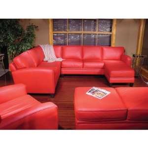  Coja Uptown Sectional Uptown 4 Piece Leather Sectional 