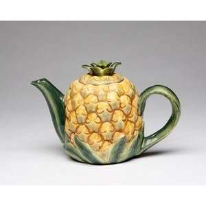   Pineapple Shape/Design with Leaves Teapot Collectible