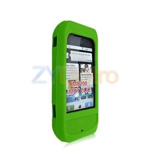NEON GREEN Soft Rubber Gel Case for Motorola CLIQ MB200  