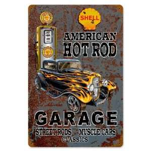  Hot Rod Shell Gas Vintaged Metal Sign