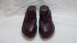 Womens Shoes Born Clogs Mary Janes Mules Brown 7 38 Silver Buckle 