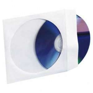 CD/DVD Window Envelopes, 5x5, 100 EA/BX, White   ENVELOPE 