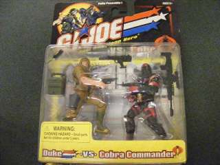 GI Joe vs Cobra Duke vs Cobra Commander MOC 2 pack  