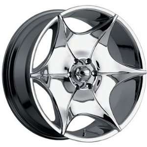 Panther Shute 24x10 Chrome Wheel / Rim 5x5.5 with a 15mm Offset and a 