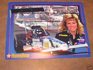 Shelly Anderson NHRA Drag racing postcard  