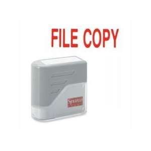 Sparco Products Products   FILE COPY Title Stamp, 1 3/4x5/8, Red Ink 