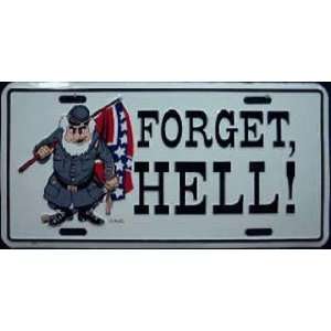  Csa Confederate States Rebel Flag Forget Hell Metal 