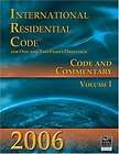   Residential Code 2006 Code and Commentary Vol 1 International Co