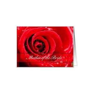  Mother of the bride Congratulations card red rose Card 