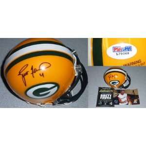 Brett Favre Signed Mini Helmet   GB Packers PSA COA   Autographed NFL 