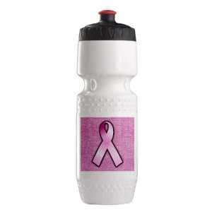  Trek Water Bottle Wht BlkRed Breast Cancer Pink Ribbon 