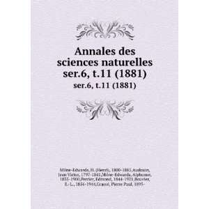   1856 1944,GrassÃ©, Pierre Paul, 1895  Milne Edwards: Books