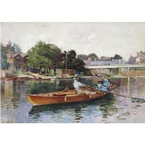  A Boating Party On The Thames at Cookham Hector Caffieri 