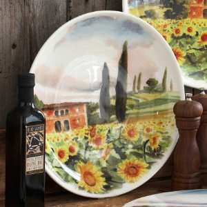  Tuscan Landscape Pasta Serving Bowl: Kitchen & Dining