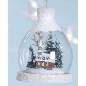   Lighted LED Winter Church Christmas Ornaments 4 Home & Kitchen