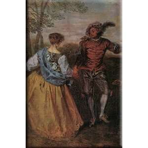   10x16 Streched Canvas Art by Watteau, Jean Antoine