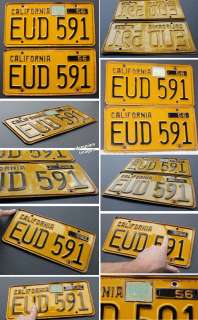 1956 CA California License Plates SET 1957,1958,1959 62 YOM Chevy Ford 