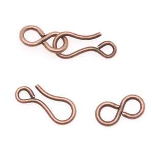   Copper Plated Hook & Figure 8 Eye Clasps (2) Arts, Crafts & Sewing