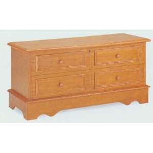 Cabinet Style Pine Cedar Wood Chest with Country Design  