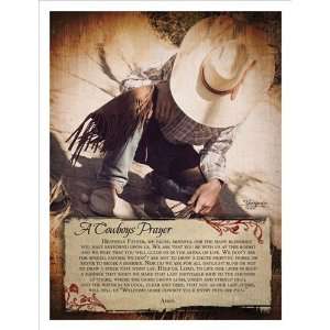  A Cowboys Prayer Finest LAMINATED Print Shawnda Eva 13x17 