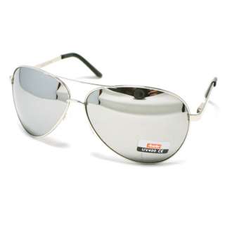 AVIATOR Sunglasses Cop Pilot Premium CHROME MIRROR Lens  