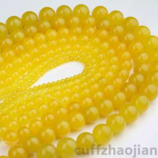 Strands Beautiful Yellow jade Quartzite Loose Gemstone Beads 15 GM016 