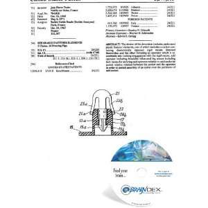  NEW Patent CD for SEPARABLE FASTENER ELEMENTS Everything 