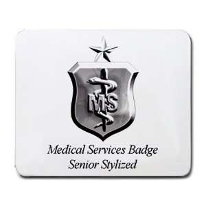  Medical Services Badge Senior Stylized Mouse Pad Office 