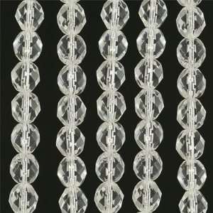  8mm Czech Fire Polish Crystal White Beads: Arts, Crafts 