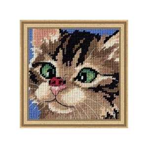  Cross Eyed Kitty Needlepoint Kit: Office Products
