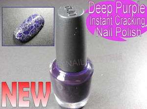 New  Deep Purple Instant Cracking Polish  Nail Art  