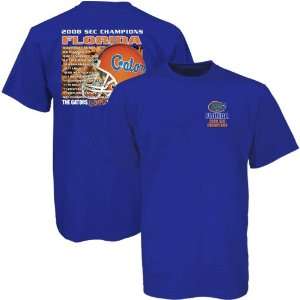   SEC Football Champions Royal Blue Helmet Season Score T shirt: Sports