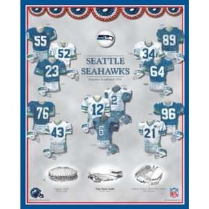 Seattle Seahawks 11 x 14 Uniform History Plaque Sports 