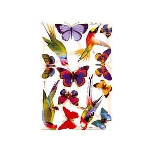  Colorful Bird & Butterfly Scraps ~ England: Home & Kitchen